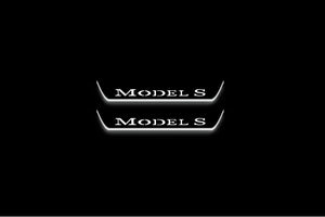 Tesla Model S 2012+ Stainless Steel LED Door Sills – Model S Logo