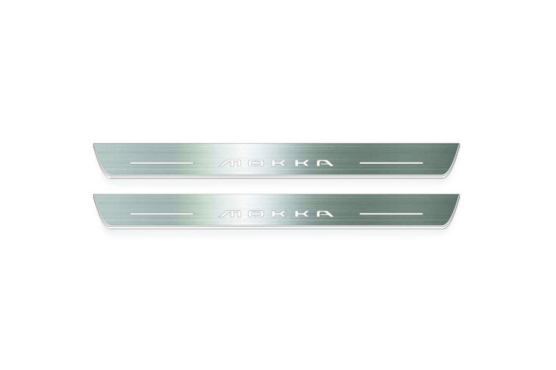 Opel Mokka II 2020+ Stainless Steel LED Door Sills – Mokka Logo