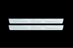 Illuminated LED Door Sill Tread Plates Mazda MX-30 2020+ With MX-30 Logo Mazda Led Door Sills opdesign