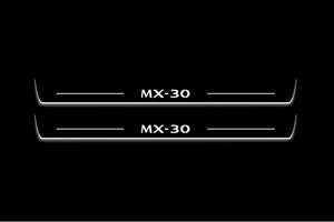 Mazda MX-30 2020+ LED Door Sills Illuminated Scuff MX-30 Logo Stainless Steel Entry Guards