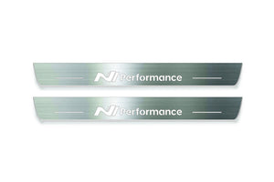 Hyundai i30 III 2017+ LED Door Sills Illuminated Scuff N Line Performance Logo Stainless Steel Entry Guards Door Sills Decoin