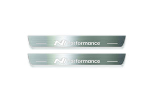 Hyundai Ioniq 5 2021+ LED Door Sills Illuminated Scuff N Line Performance Logo Stainless Steel Entry Guards Door Sills Decoin