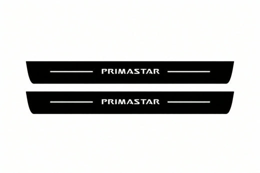 Nissan Primastar 2001–2014 — Matte PRO LED Door Sills — Primastar Logo