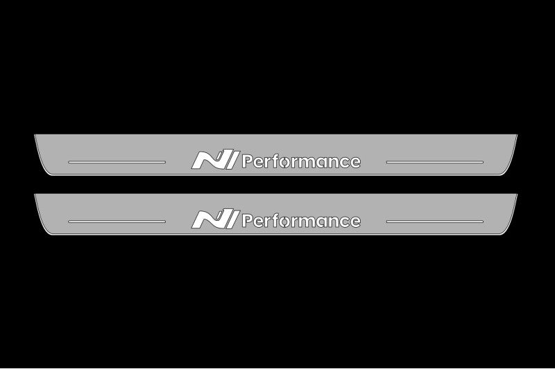 Hyundai Ioniq 5 2021+ LED Door Sills Illuminated Scuff N Line Performance Logo Stainless Steel Entry Guards Door Sills opdesign
