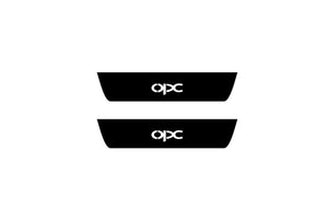Opel Insignia I 2008-2017 Illuminated Matte Sill Plates with logo OPC Opel Led Door Sills PRO opdesign