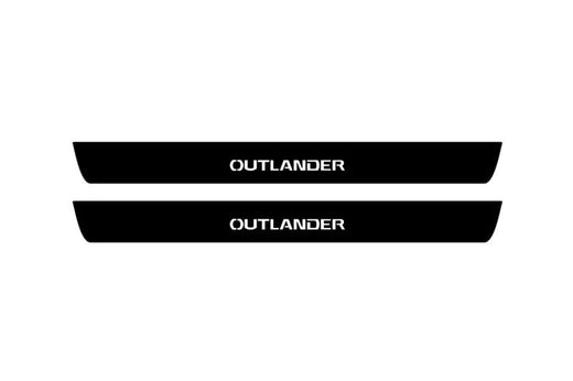 Mitsubishi Outlander 2006–2012 — Matte PRO LED Door Sills — Outlander Logo