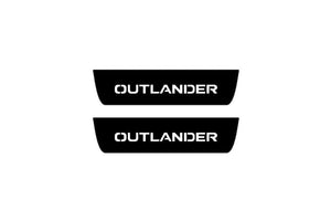 Mitsubishi Outlander IV 2021+ Illuminated Matte Sill Plates with logo Outlander Mitsubishi Led Door Sills PRO opdesign