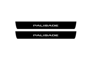 Hyundai Palisade 2020+ Illuminated Matte Sill Plates with logo Palisade Hyundai Led Door Sills PRO opdesign