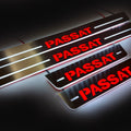 Illuminated LED Door Sill Tread Plates Volkswagen Passat B7 USA 2011-2019 With Passat Logo (type 2) Volkswagen Led Door Sills opdesign