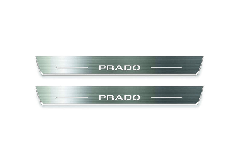 Toyota Prado 250 2023+ Stainless Steel LED Door Sills – Prado Logo
