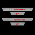 Illuminated LED Door Sill Tread Plates Ford Focus IV 2018+ With Ford Perfomance Logo (type 1) Ford Led Door Sills opdesign