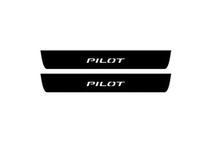 Honda Pilot III 2016-2023 Illuminated Matte Sill Plates with logo Pilot Honda Led Door Sills PRO opdesign