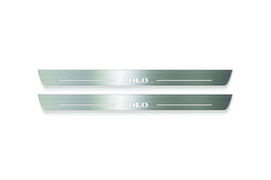 Volkswagen Polo V 2009+ Stainless Steel LED Door Sills – Polo Logo