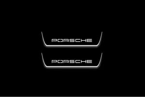 Porsche Cayenne Coupe E3 Stainless Steel LED Door Sills – Porsche Logo