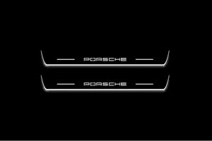 Porsche Cayenne Coupe E3 Stainless Steel LED Door Sills – Porsche Logo