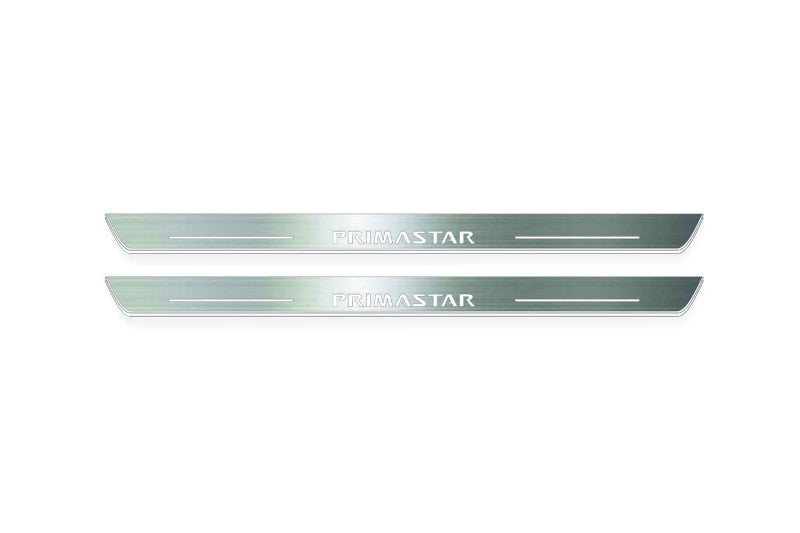 Nissan Primastar 2001+ Stainless Steel LED Door Sills – Primastar Logo
