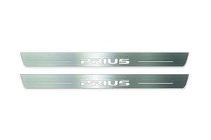 Toyota Prius III ZVW30 Stainless Steel LED Door Sills – Prius Logo