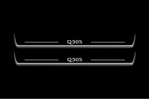 Infiniti Q50 2013+ Stainless Steel LED Door Sills – Q50S Logo