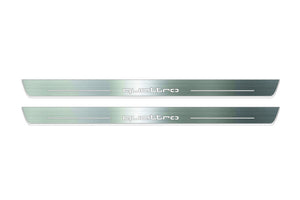 Audi A6 C8 2018+ Stainless Steel LED Door Sills – Quattro Logo