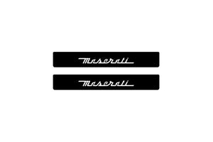 Maserati Quattroporte VI 2013-2023 Illuminated Matte Sill Plates with logo Maserati Maserati Led Door Sills PRO opdesign