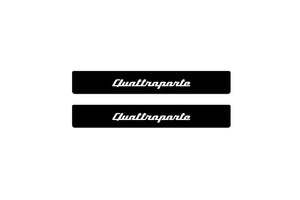 Maserati Quattroporte VI 2013-2023 Illuminated Matte Sill Plates with logo Quattroporte Maserati Led Door Sills PRO opdesign