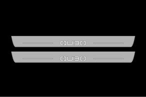 Fiat Qubo 2008+ LED Door Sills Illuminated Scuff Qubo Logo Stainless Steel Entry Guards Door Sills opdesign