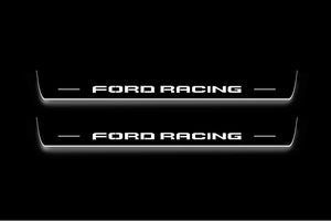Ford Mustang VI 2015+ Stainless Steel LED Door Sills – Ford Racing Logo