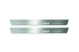 Mitsubishi Outlander II CW 2007+ Stainless Steel LED Door Sills – RalliArt Logo