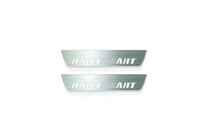 Mitsubishi Outlander II CW 2007+ Stainless Steel LED Door Sills – RalliArt Logo