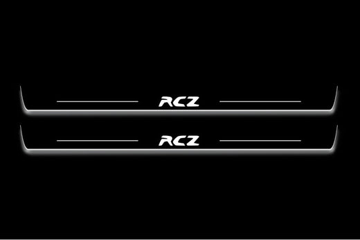 Peugeot RCZ Coupe T75 2009–2015 — Stainless Steel LED Door Sills — RCZ Logo