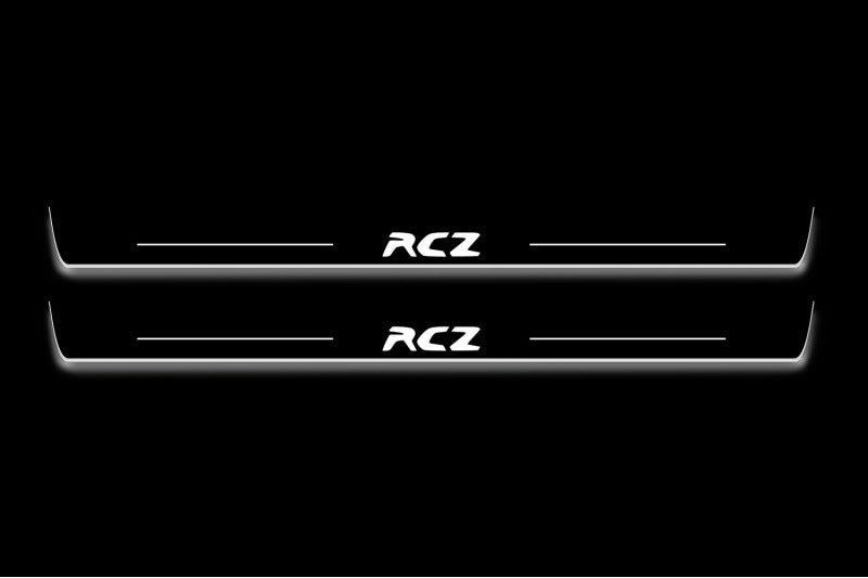 Peugeot RCZ 2010+ Stainless Steel LED Door Sills – RCZ Logo
