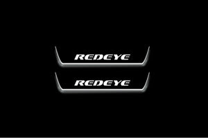 Dodge Charger 2011-2023 LED Door Sills Illuminated Scuff REDEYE Logo Stainless Steel Entry Guards Door Sills Decoin