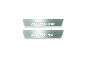 Dodge Charger 2011-2023 LED Door Sills Illuminated Scuff REDEYE Logo Stainless Steel Entry Guards Door Sills Decoin