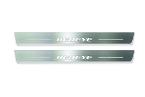 Dodge Charger 2011-2023 LED Door Sills Illuminated Scuff REDEYE Logo Stainless Steel Entry Guards Door Sills Decoin