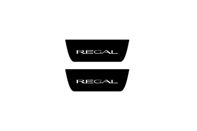 Buick Regal VI 2017+ Illuminated Matte Sill Plates with logo Regal Buick Led Door Sills PRO opdesign