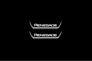 Jeep Renegade 2014+ LED Door Sills Illuminated Scuff Renegade Logo Stainless Steel Entry Guards Door Sills Decoin