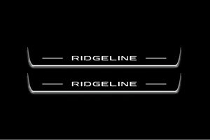 Honda Ridgeline II 2017+ LED Door Sills Illuminated Scuff Ridgeline Logo Stainless Steel Entry Guards Door Sills Decoin