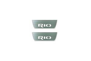 KIA Rio IV 2018+ LED Door Sills Illuminated Scuff Rio Logo Stainless Steel Entry Guards