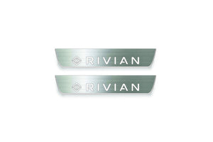 Rivian R1S 2022+ Stainless Steel LED Door Sills – Rivian (type 2) Logo