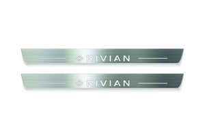 Rivian R1T 2021+ Stainless Steel LED Door Sills – Rivian (type 2) Logo