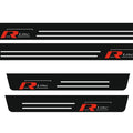Illuminated LED Door Sill Tread Plates Volkswagen Passat B6 2005-2010 With R-Line Logo Volkswagen Led Door Sills opdesign