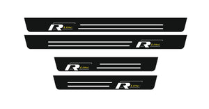 Illuminated LED Door Sill Tread Plates Volkswagen Passat B7 USA 2011-2019 With R-Line Logo Volkswagen Led Door Sills opdesign