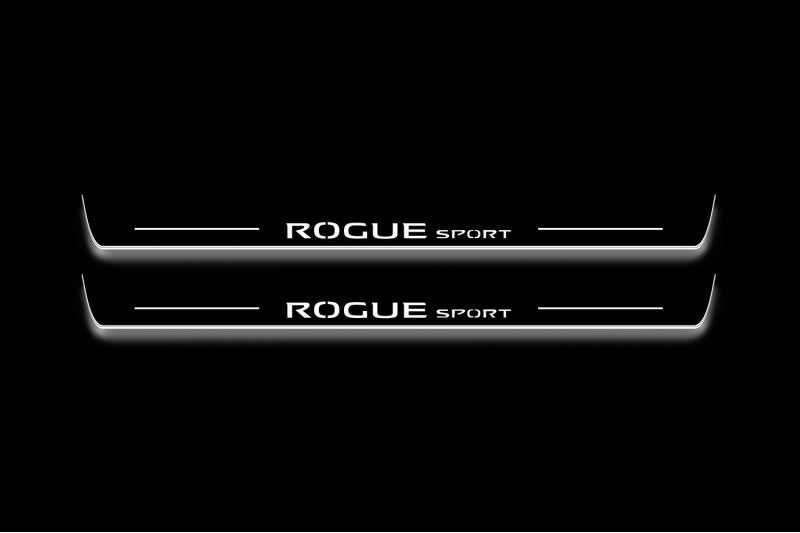Nissan Rogue Sport J11 Stainless LED Door Sills – Rogue Sport Logo