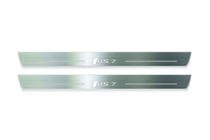Audi A7 C7 2010-2018 LED Door Sills Illuminated Scuff RS7 Logo Stainless Steel Entry Guards