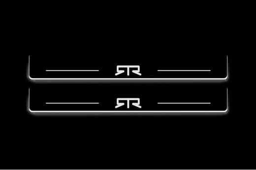 Ford Mustang VII S650 2023–Present — Stainless Steel LED Door Sills — RTR Logo