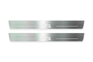 Ford Mustang VI 2015-2023 LED Door Sills Illuminated Scuff RTR Logo Stainless Steel Entry Guards