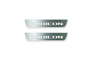 Jeep Wrangler JL 2018+ Stainless Steel LED Door Sills – Rubicon Logo