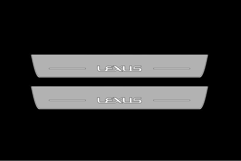Lexus RX V 2023+ LED Door Sills Illuminated Scuff Lexus Logo Stainless Steel Entry Guards Door Sills opdesign