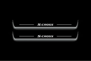 Suzuki S-Cross II 2013-2021 LED Door Sills Illuminated Scuff S-Cross Logo Stainless Steel Entry Guards