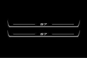 Audi A7 C7 2010-2018 LED Door Sills Illuminated Scuff S7 Logo Stainless Steel Entry Guards